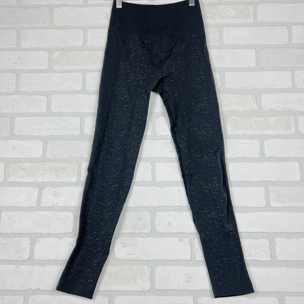 Lululemon Ebb to Street Tight Black Space Dye Seamless High Rise Leggings XS